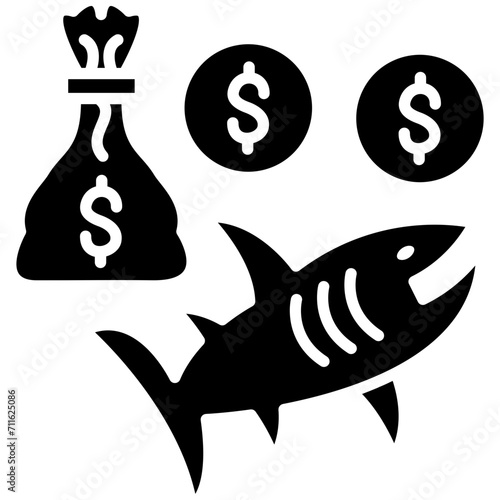 Loan Shark icon vector image. Can be used for Online Money Services.