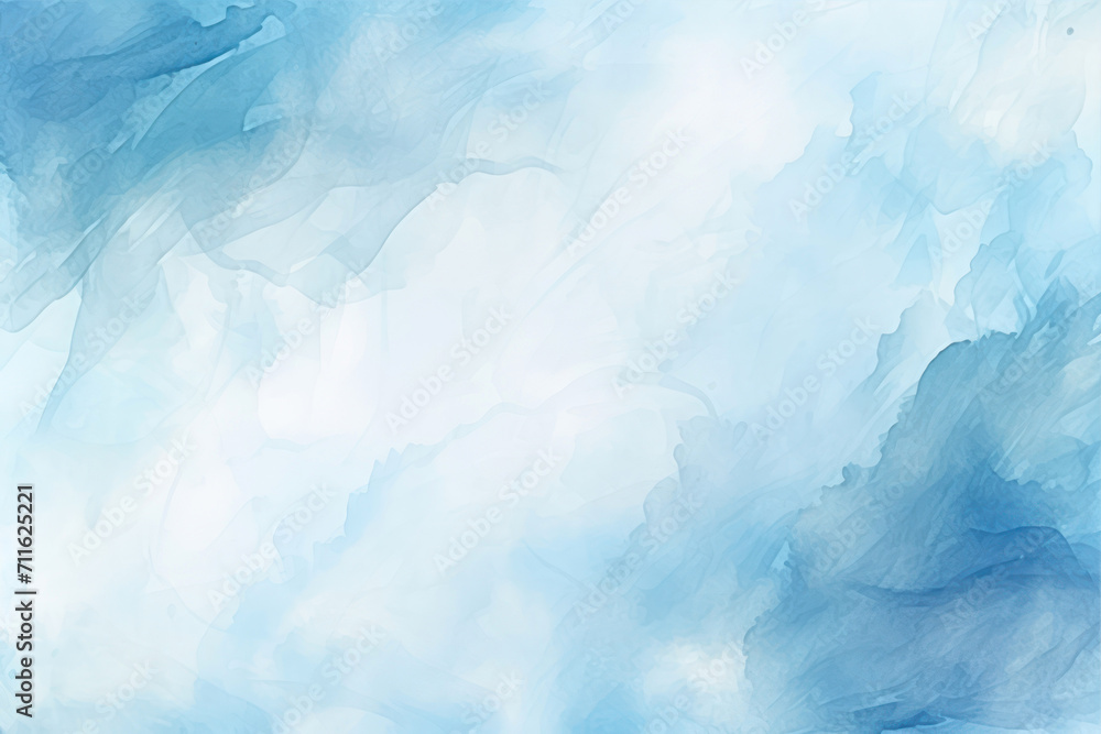 Abstract blue watercolor background for your design. Digital art painting.