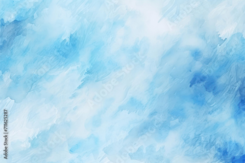 Abstract blue watercolor background. Texture paper. Hand-drawn illustration.