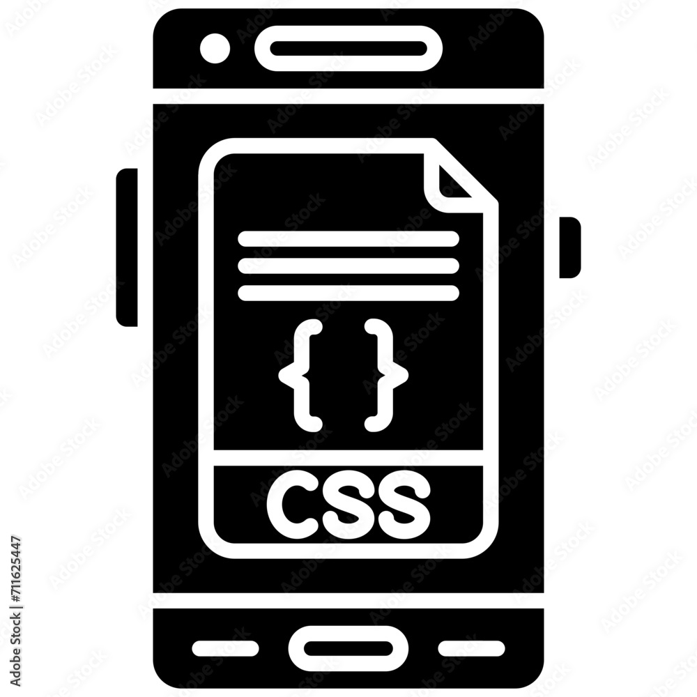 Css icon vector image. Can be used for Mobile App Development. Css icon vector image. Can be used for Mobile App Development.