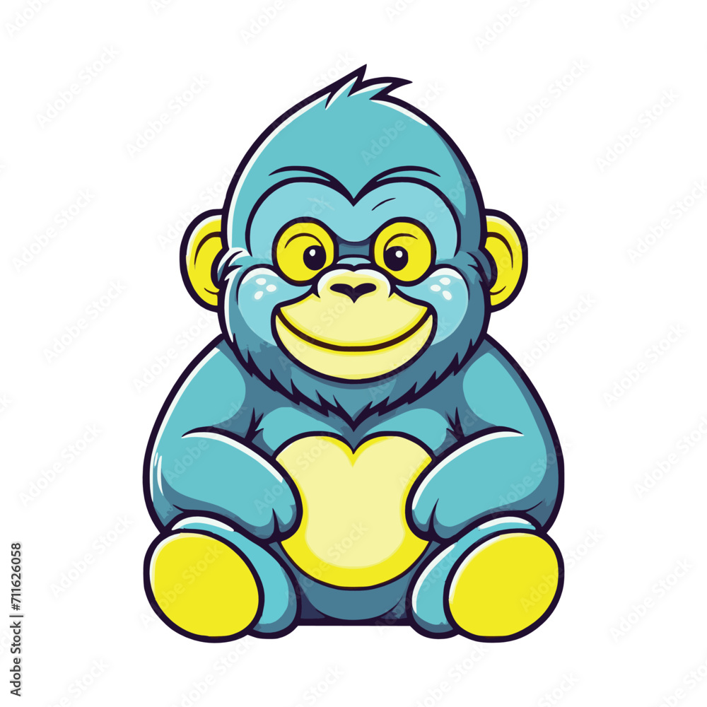 Cute Gorilla wild animal vector EPS Cute Gorilla wild animal vector EPS