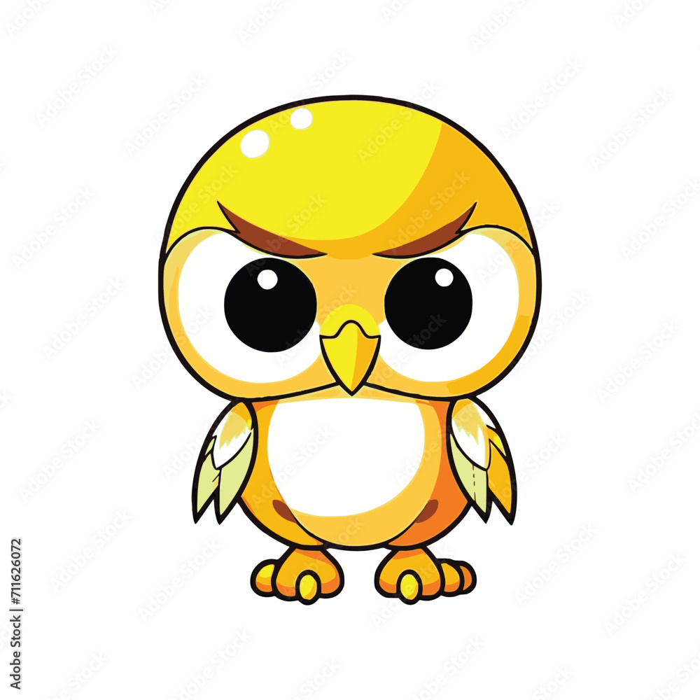 Obraz premium Cute Hawk wild animal vector EPS
