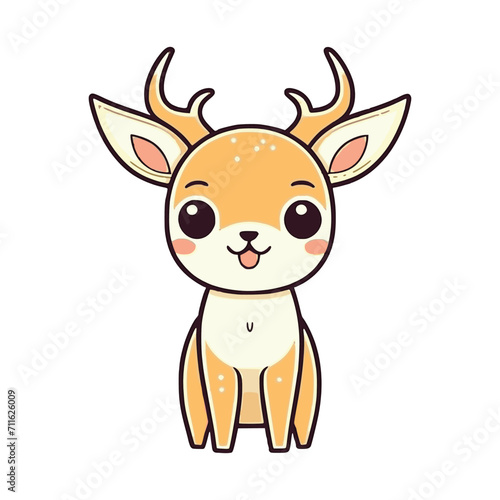 Cute Deer wild animal vector EPS