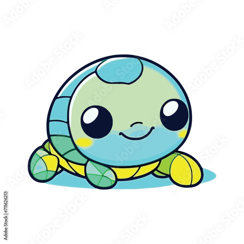 Cute Turtle wild animal vector EPS