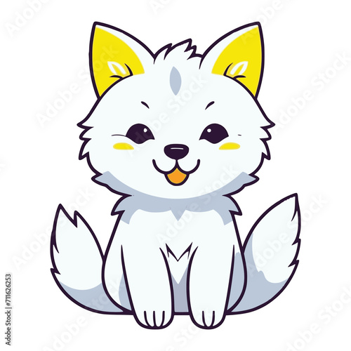 Cute Wolf wild animal vector EPS