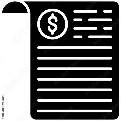 Bills icon vector image. Can be used for Fintech.