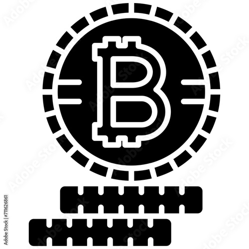 Cryptocurrency icon vector image. Can be used for Fintech.