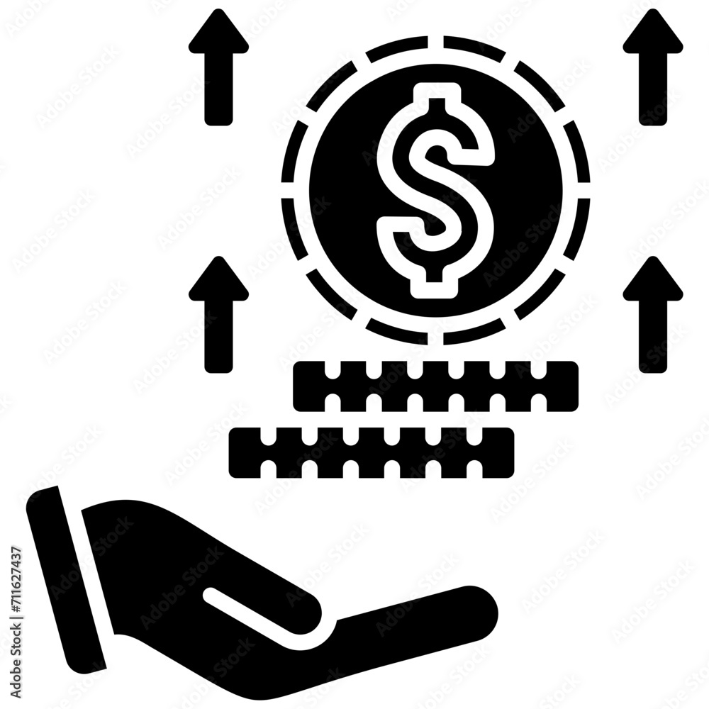 Investment icon vector image. Can be used for Fintech. Investment icon vector image. Can be used for Fintech.