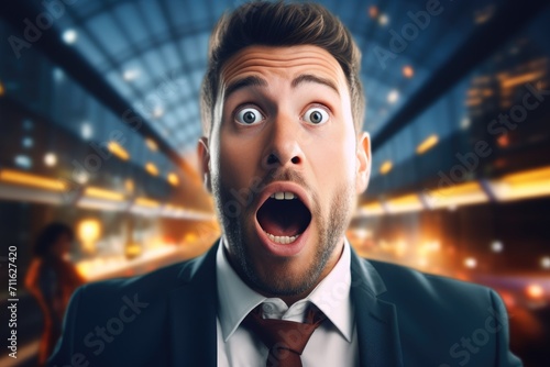 Surprised shocked  business...