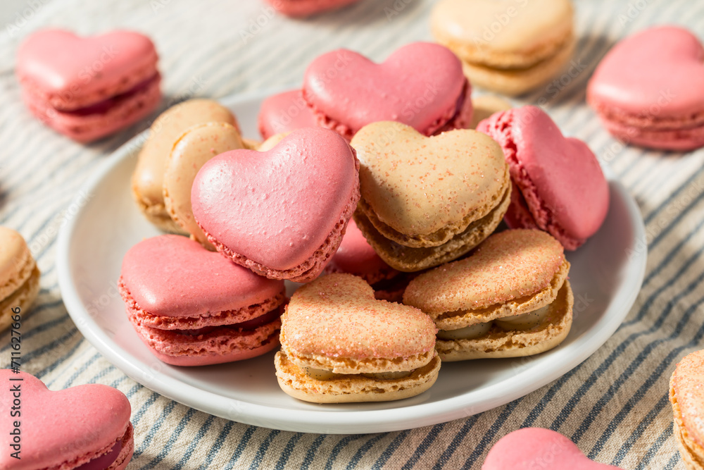Valentines Day Heart Shaped Macarons