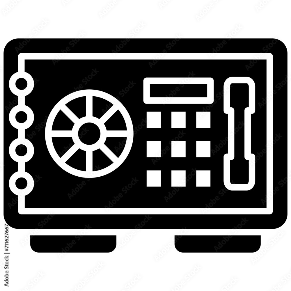 Safe Box icon vector image. Can be used for Fintech.