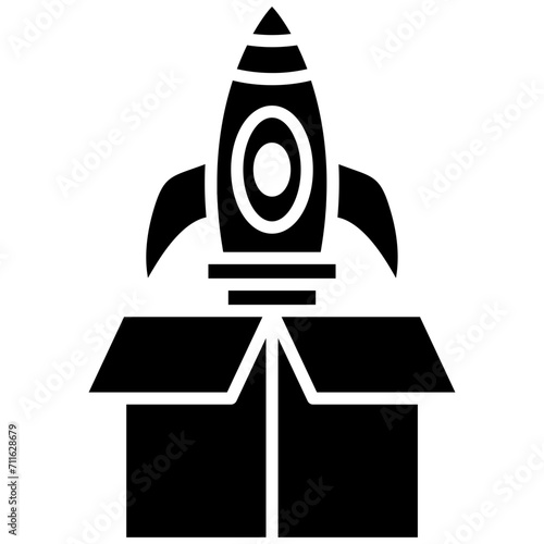 Launch Product icon vector image. Can be used for Startup.
