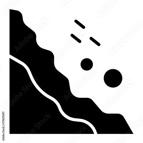 Snow Avalanche icon vector image. Can be used for Natural Disaster.