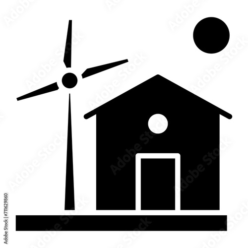 Home Wind icon vector image. Can be used for Natural Disaster.
