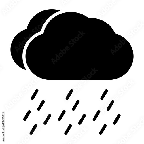 Heavy Rain icon vector image. Can be used for Natural Disaster.