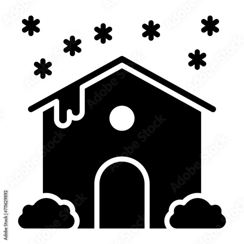 Home Blizzard icon vector image. Can be used for Natural Disaster.