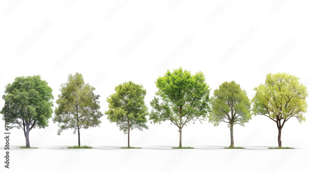 Collection of trees isolated on white background Collection of trees isolated on white background