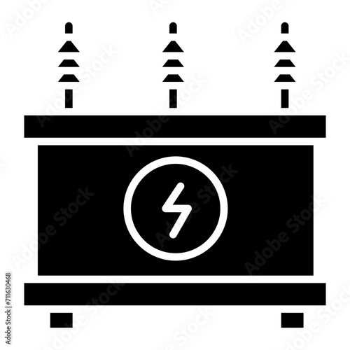 Transformer icon vector image. Can be used for Electric Circuits.