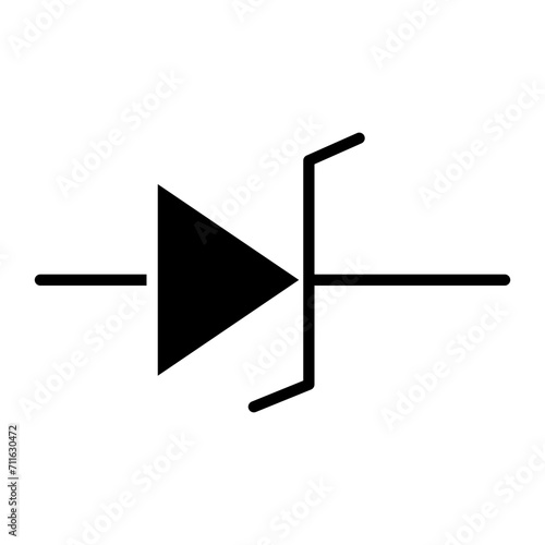 Diode icon vector image. Can be used for Electric Circuits. photo