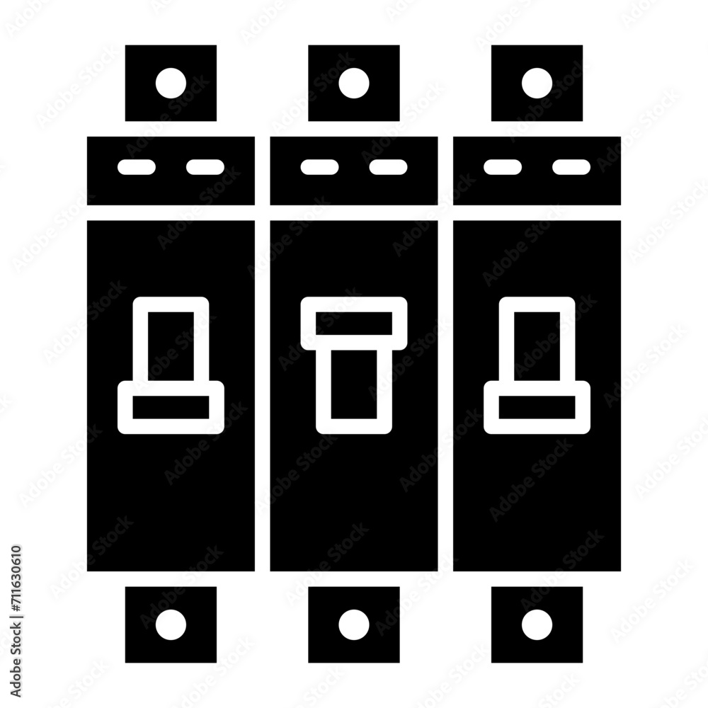 Circuit Breaker icon vector image. Can be used for Electric Circuits. Circuit Breaker icon vector image. Can be used for Electric Circuits.