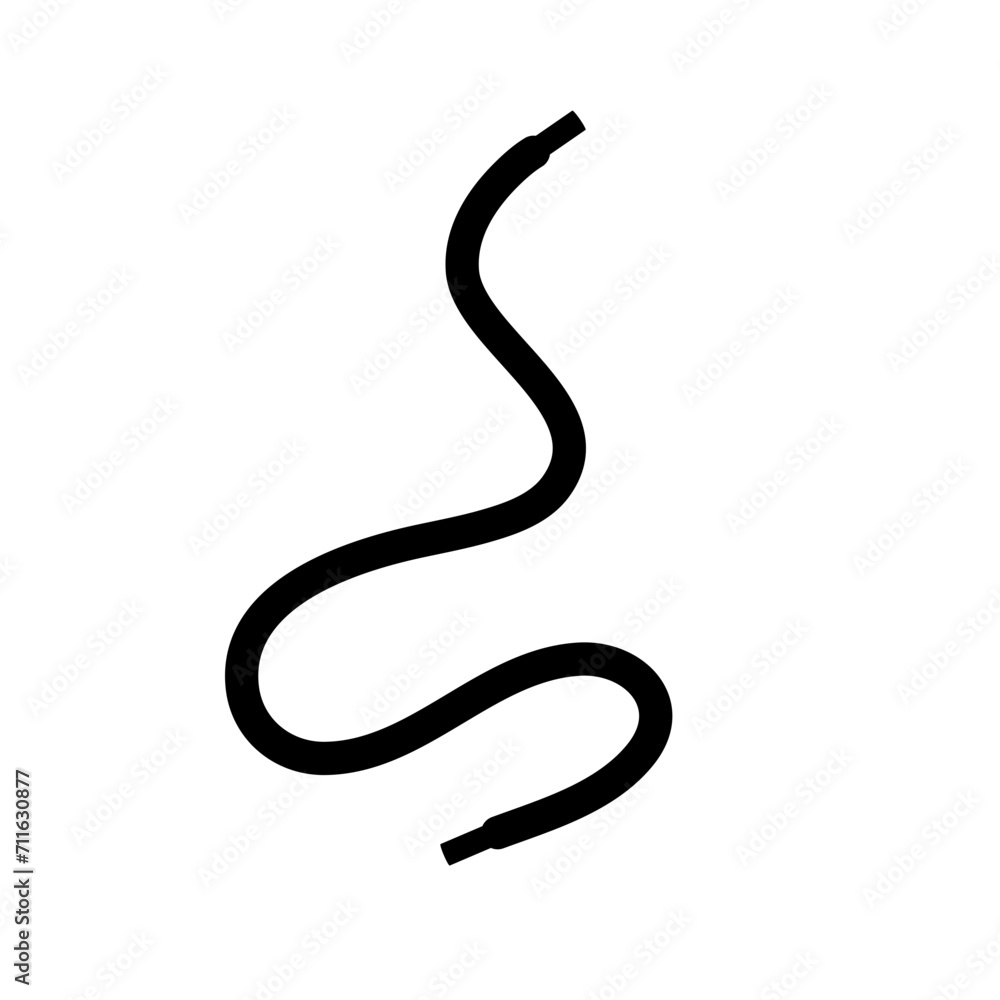 Vector Shoelace Silhouette Vector Shoelace Silhouette