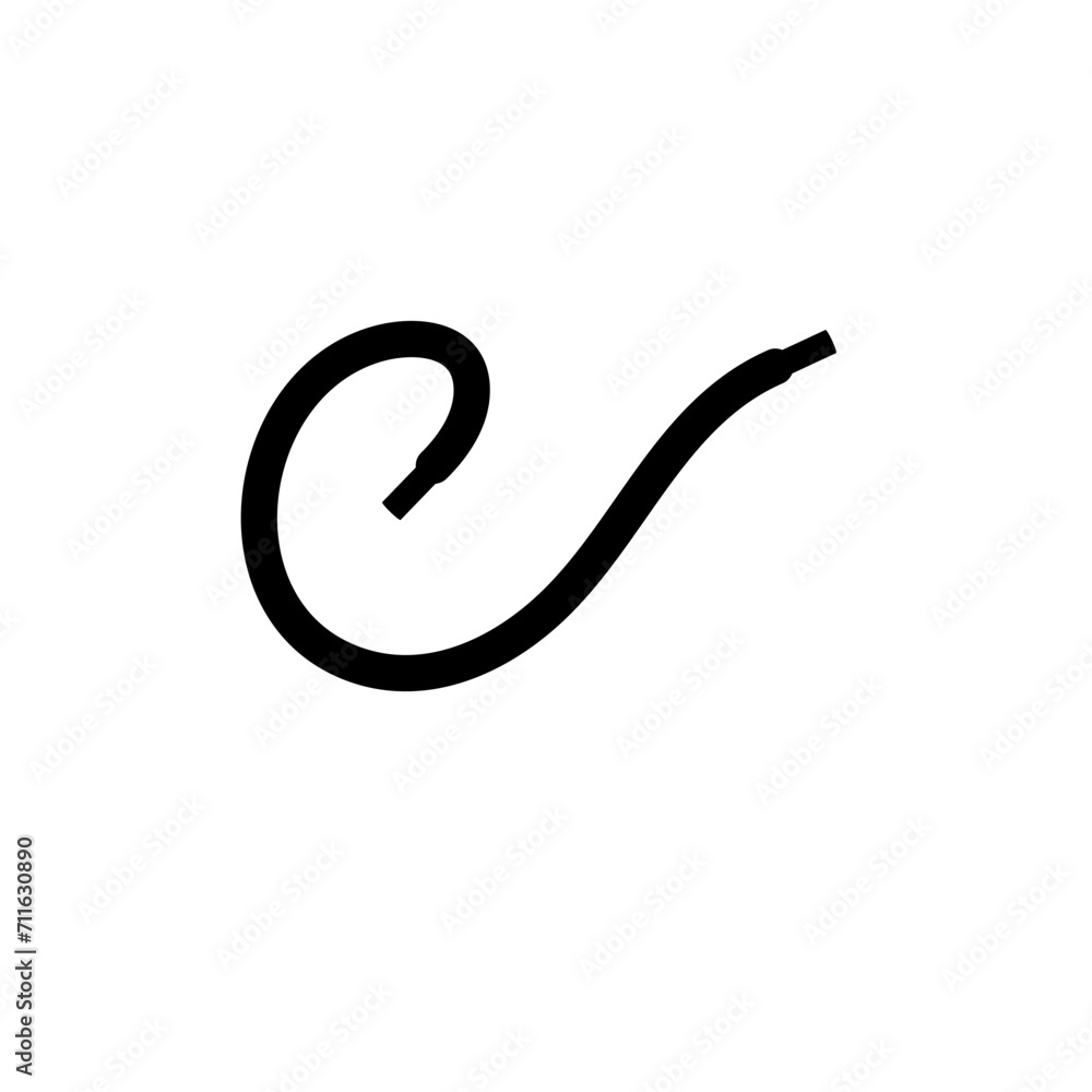 Vector Shoelace Silhouette Vector Shoelace Silhouette