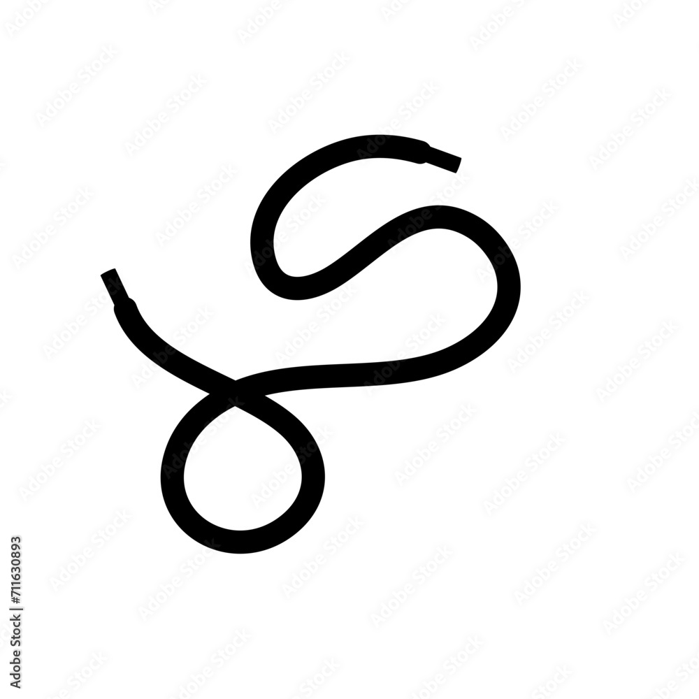 Vector Shoelace Silhouette Vector Shoelace Silhouette