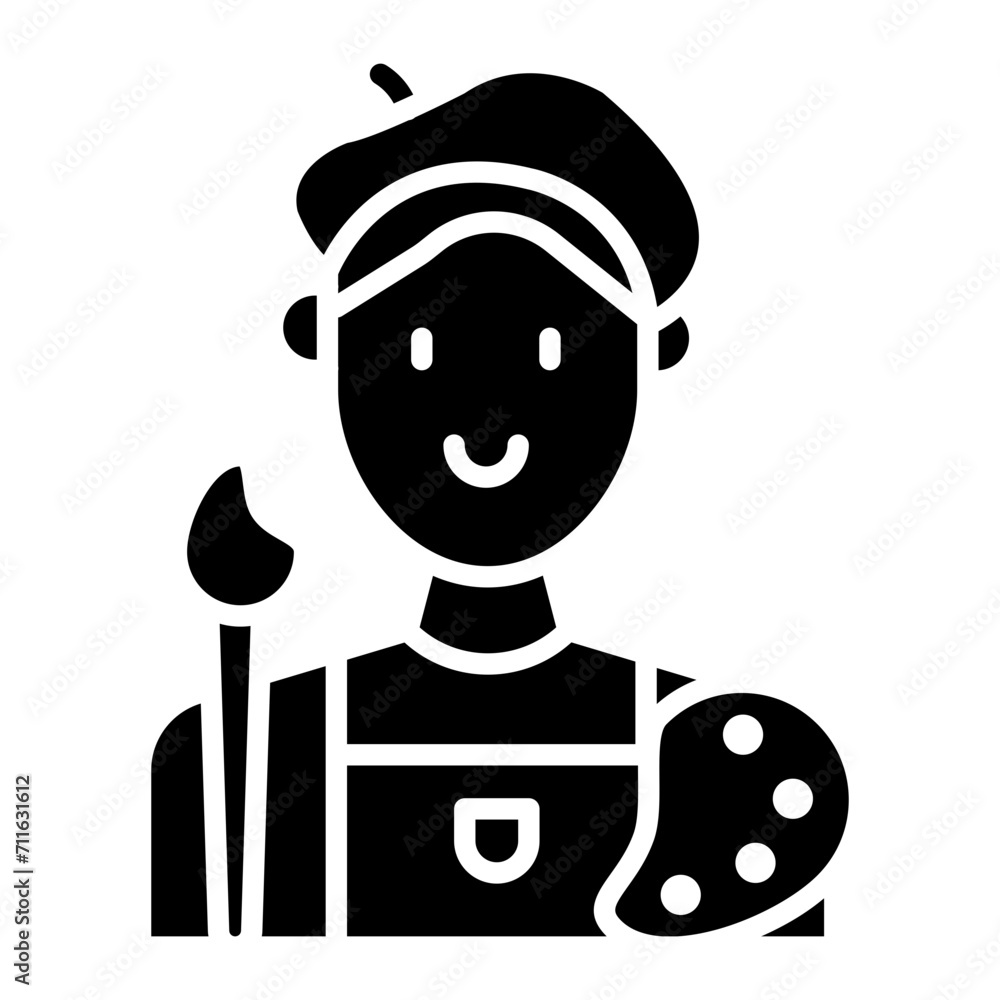 Artist icon vector image. Can be used for Humans. Artist icon vector image. Can be used for Humans.