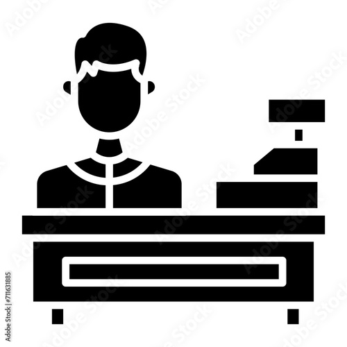Cashier icon vector image. Can be used for Humans.