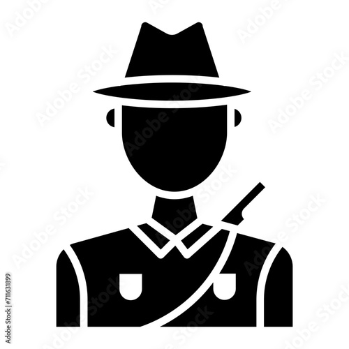 Hunter icon vector image. Can be used for Humans.