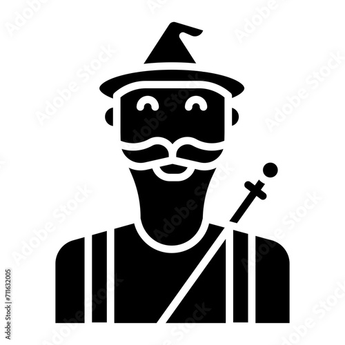 Wizard icon vector image. Can be used for Humans.
