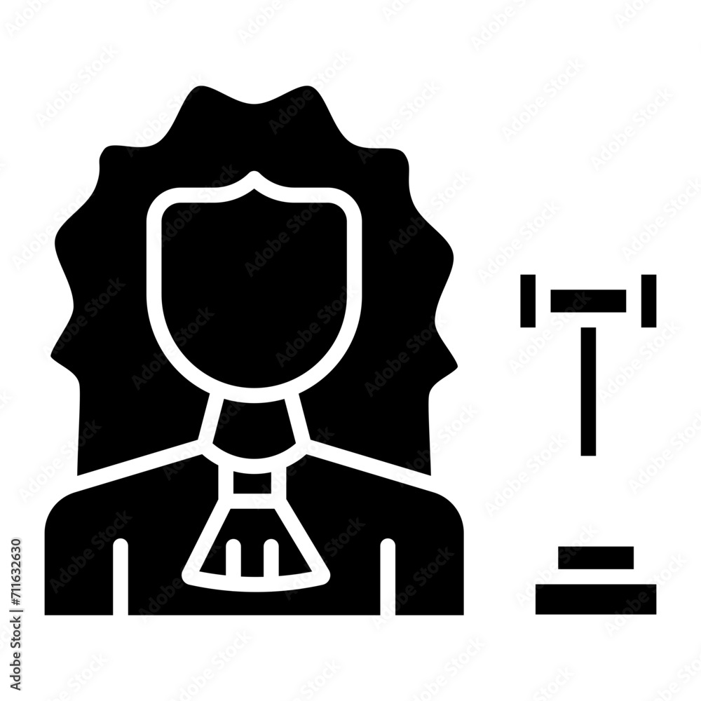 Judge icon vector image. Can be used for Women.