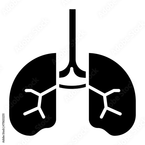 Lungs icon vector image. Can be used for Human Anatomy.