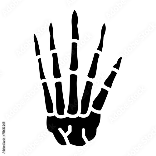 Metacarpals icon vector image. Can be used for Human Anatomy. photo