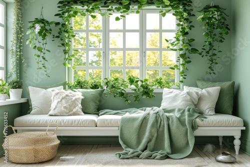 a room with serene peaceful ambiance and plants decorated ideas style inspiration