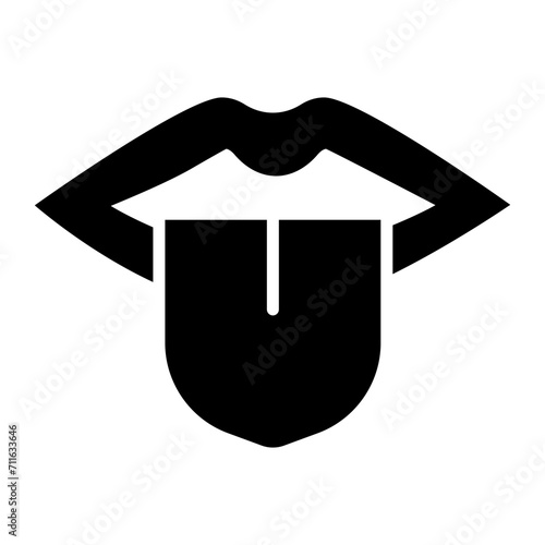 Tongue icon vector image. Can be used for Human Anatomy.