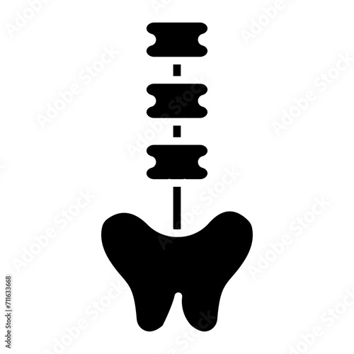 Vertebrae icon vector image. Can be used for Human Anatomy.