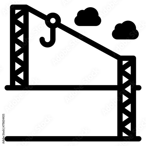 Zip Line icon vector image. Can be used for Outdoor Fun.