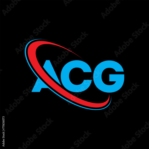 ACG logo. ACG letter. ACG letter logo design. Intitials ACG logo linked with circle and uppercase monogram logo. ACG typography for technology, business and real estate brand. photo