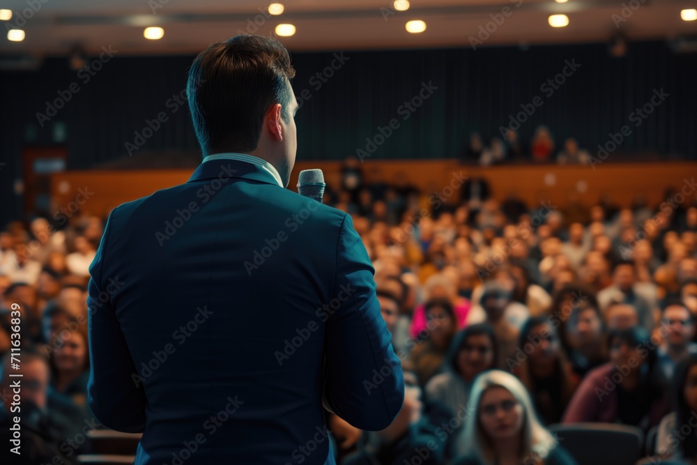 Inspiring Perspective Of Motivational Speaker Impresses And Engages Audience With Powerful Words Inspiring Perspective Of Motivational Speaker Impresses And Engages Audience With Powerful Words