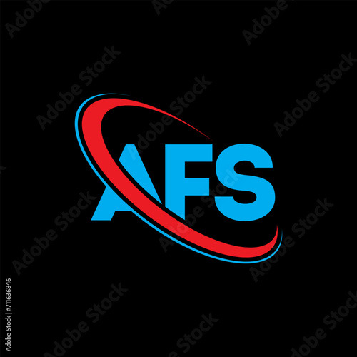 AFS logo. AFS letter. AFS letter logo design. Initials AFS logo linked with circle and uppercase monogram logo. AFS typography for technology, business and real estate brand. photo