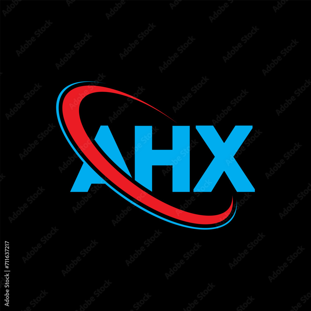 AHX logo. AHX letter. AHX letter logo design. Initials AHX logo linked with circle and uppercase monogram logo. AHX typography for technology, business and real estate brand.