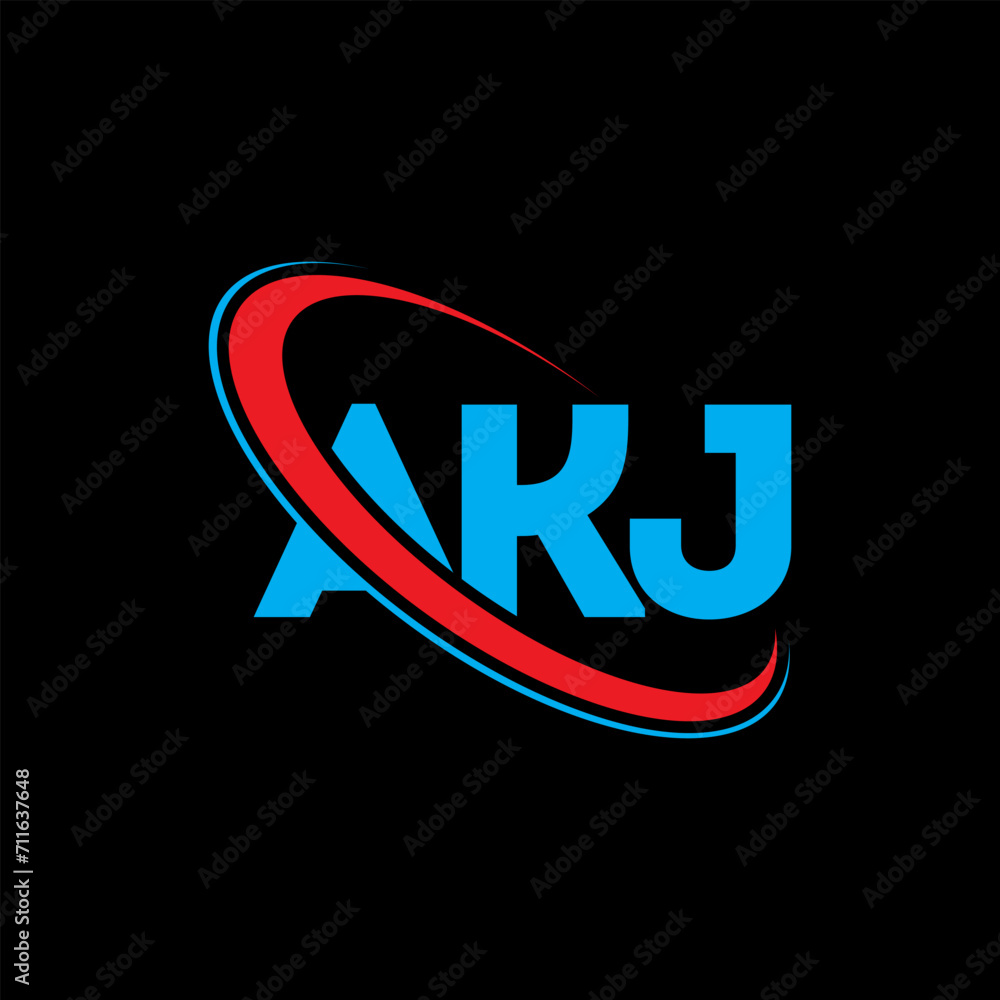 AKJ logo. AKJ letter. AKJ letter logo design. Initials AKJ logo linked with circle and uppercase monogram logo. AKJ typography for technology, business and real estate brand. AKJ logo. AKJ letter. AKJ letter logo design. Initials AKJ logo linked with circle and uppercase monogram logo. AKJ typography for technology, business and real estate brand.