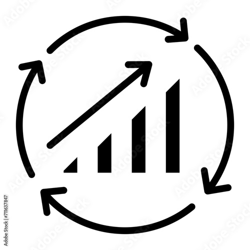Continuous Improvement icon vector image. Can be used for Leadership.