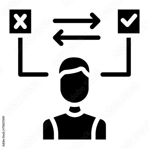 Decisiveness icon vector image. Can be used for Leadership.
