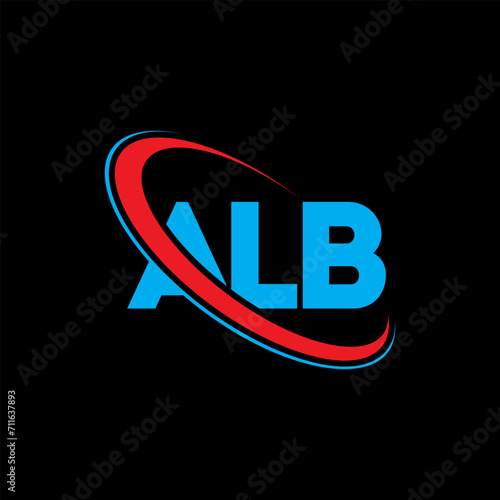 ALB logo. ALB letter. ALB letter logo design. Initials ALB logo linked with circle and uppercase monogram logo. ALB typography for technology, business and real estate brand.
