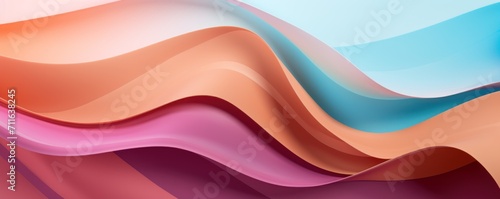 A pink, red, and purple paper wallpaper, in the style of light brown and light mint, colorful curves