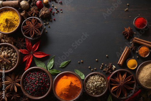 variety of spices in bowls