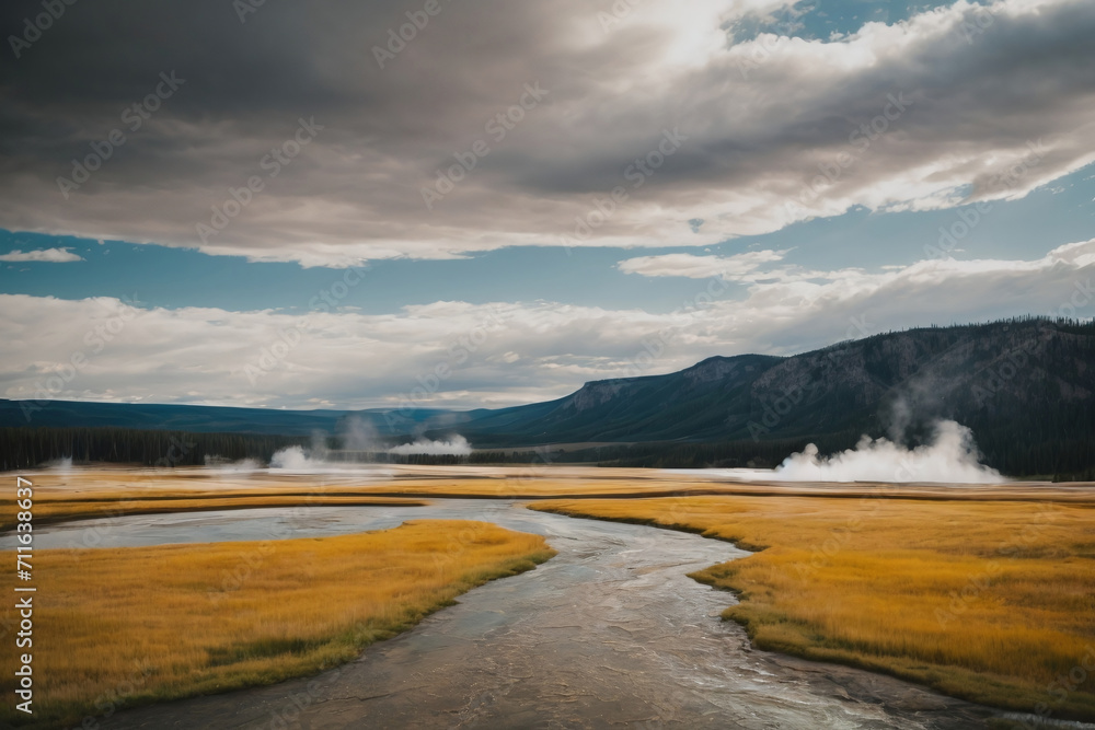 geyser in park national park