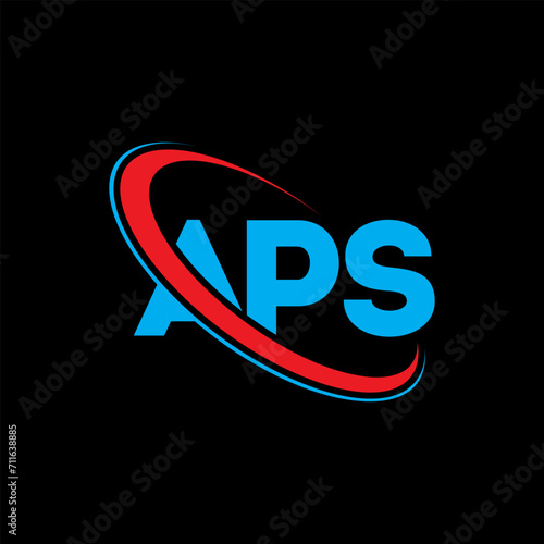 APS logo. APS letter. APS letter logo design. Initials APS logo linked with circle and uppercase monogram logo. APS typography for technology, business and real estate brand. photo